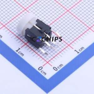 TPB01-104L1W Tactile Switch Through hole Component (THT) Switch ( Button Shape: Round Button )( Button/Cap Color: White ) - Product Image 2