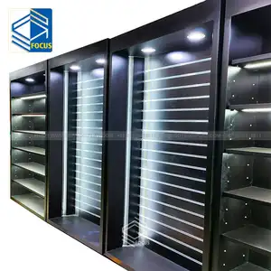 Tùy chỉnh bằng gỗ Showcase thuốc lá kệ giá sàn đứng cao xì gà hiển thị tủ Humidor xì gà đồ nội thất