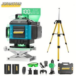 Factory <strong>Spectra</strong> <strong>Precision</strong> 16 Line 4d Green Digital Magnetic Support Laser Level Complete Set with Tripod Long Range - Product Image 3