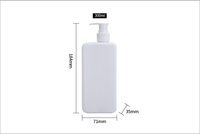 Bouteille à pompe plate carrée mate en PE de 300 ml pour savon liquide, désinfectant pour les mains, shampoing, soins personnels