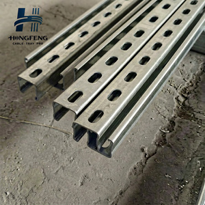 HF Customized Galvanized Strut Channel 41x41 C Channel Slotted Rail Solar Mounting System Photovoltaic <b>Bracket</b> - Product Image 1