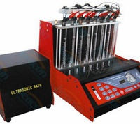 Sistema de inspección de inyectores de 8 cilindros BC-8H de Beacon, con control simulado de RPM del motor, detección de fugas y función de líquido automático