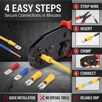 Connecteur à sertir femelle en cuivre étamé isolé PVC pour fil massif