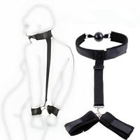 Vente en gros de 10 pièces/ensemble de produits sexuels, jouets érotiques, bondage, masque pour les yeux en fourrure et cuir, ensemble de bondage BDSM, menottes, corde, jouets sexuels pour couples