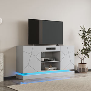 <span class=keywords><strong>Mobile</strong></span> <span class=keywords><strong>TV</strong></span> Moderno in Legno con Ripiano per Audio e Video, <span class=keywords><strong>Arredamento</strong></span> per Soggiorno con Spazio di Archiviazione per Appartamenti - Product Image 2