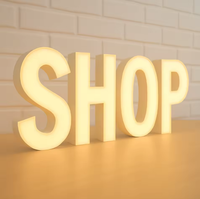 Logo lumineux 3D en acrylique personnalisé avec éclairage LED, design étanche pour applications extérieures, couleur et forme personnalisées, DC 12V