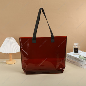 กระเป๋าผ้าพีวีซีสีดำพิมพ์โลโก้พร้อมของขวัญแบบใสสีสันสดใสงานตามสั่ง - Product Image 3