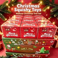 Jouet anti-stress souple en TPR à remontée lente, rempli de maltose, en forme de sapin de Noël, Père Noël et bonhomme de neige, pour cadeau de fête de Noël