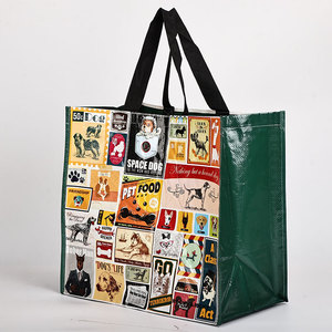 Túi nhựa PP dệt tái chế thân thiện môi trường, có quai xách đôi, dùng cho siêu thị bán buôn - Product Image 1