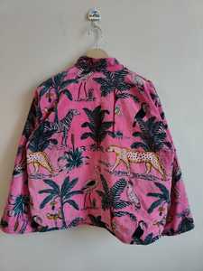 Chaqueta Bomber Clásica de Terciopelo Reversible y Transpirable con Estampado de Jungla Marrón, Ecológica, con Relleno 100% Algodón - Product Image 6