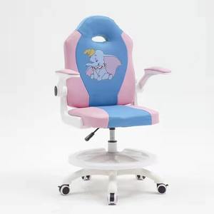 Chaise de jeu ergonomique inclinable en cuir PU avec dessin animé personnalisé pour enfants Chaise de jeu d'ordinateur Fauteuil de jeu de course Silla Gamer - Product Image 3