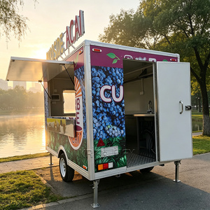 DOT CE Square Stainless Steel Towable Food Trailer Fully Equipped <b>Soft</b> <b>Serve</b> <b>Machine</b> Ice Cream Hot Dog Fast Business Snack Food - Product Image 6
