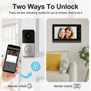 Tuya <span class=keywords><strong>SmartLife</strong></span> 3MP Wi-Fi LCD Mini judas sonnette caméra moniteur 7 pouces étanche PIR Vision nocturne large visiophone - Product Image 3