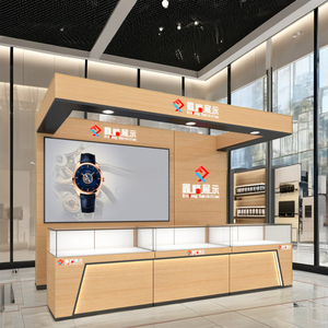 Custom lusso LED luce di vetro vetrina da tavolo orologio moderno Display chiosco per la riparazione di orologi per uso negozio o centro commerciale