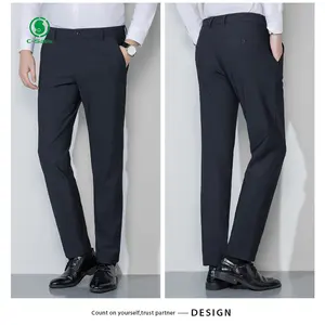 2023 Autumn And Winter New Men's Slim Straight Leg Dress Pants Business Casual Suit Pants Men's Elastic Non-Ironing Dress Pants