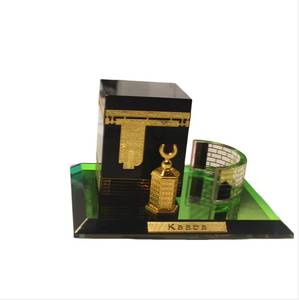 Modèle de la mosquée Kaaba musulmane, artisanat architectural islamique, figurine en cristal de collection, décoration de voiture et de maison - Product Image 3