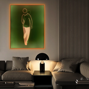 JZ Home Decor Grand Encadré Illuminé Moderne Acrylique Impression Peinture 3D Portrait Moderne Mur Art Led - Product Image 1