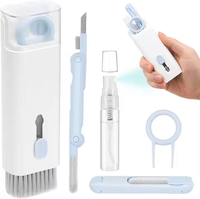 Kit de nettoyage 7 en 1 : Brosse de nettoyage pour clavier d'ordinateur, stylo de nettoyage pour écouteurs, outils de nettoyage d'écouteurs, extracteur de touches de clavier