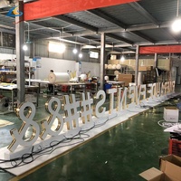 Letrero acrílico iluminado con LED 3D personalizado Letrero Letra LED Luz LED Decoración personalizada Letrero LED para publicidad de tienda al aire libre