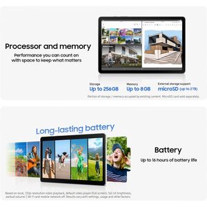 สำหรับ Samsung Galaxy Tab S10 Lite 10.9 "LCD S Pen Note-Taking Exynos 1380 6GB RAM 128GB แบตเตอรี่ใช้งานได้ยาวนาน2TB ขยายได้ - Product Image 2