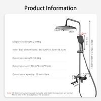 Meilleure vente en stock : Ensemble de douche thermostatique à touches piano, 4 modes, 4 sorties, jet doux, chromé – Le favori d'Europe et d'Amérique