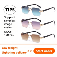 Lunettes de soleil unisexes rectangulaires de luxe style punk steampunk pour la conduite 2026 UV400 à monture intégrale