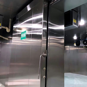 304 स्टेनलेस स्टील डबल तापमान एयर फूड प्रीप स्टेशन रेफ्रिजरेटर स्वचालित स्लाइडिंग दरवाजा डिजिटल तापमान - Product Image 2