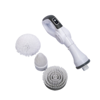 Cepillo de Limpieza Eléctrico Inalámbrico con Mango Largo Retráctil, Cepillo Giratorio de Plástico para Baño y Cocina