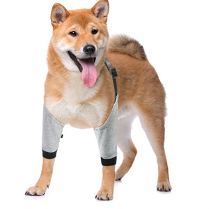 Dog Knee Pads Front <b>Leg</b> Protectors Grey Cloth Joint <b>Warmers</b> For Autumn Winter - Product Image 2