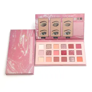 High Pigmented Pink Eyeshadow Pallet Custom Logo Paraben Free 18 Color Eyeshadow Makeup Palette