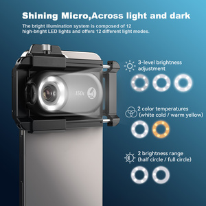 Lente de Microscopio para Teléfono Inteligente Apexel con Nuevo Molde, Aumento de 100X, con Luz <span class=keywords><strong>LED</strong></span> UV y CPL, Lentes Macro de Bolsillo - Product Image 6