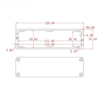 Boîtier plat et fin en aluminium anodisé 120*35*150mm, type coque fendue, pour module d'alimentation LED et instrument