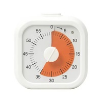 60-Minuten Visueller Timer für Selbstdisziplin, Geräuschloser Betrieb, Küchen-Kochtimer, Quadratisches / Rundes Design, Visualisierung