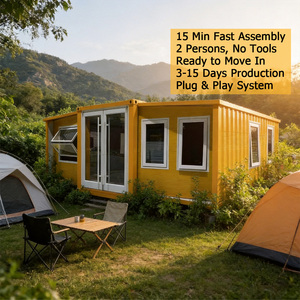 <span class=keywords><strong>Maison</strong></span> de conteneur extensible de luxe de 20 pieds pour location de vacances, entièrement équipée avec cuisine, salle de bain, 2 chambres, <span class=keywords><strong>maison</strong></span> préfabriquée - Product Image 1