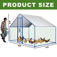 Cage de poulet galvanisée par poulailler de ferme moderne pour 10 poulets dehors