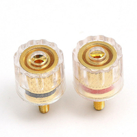 2Pcs OEM KCT DIY Home Car Stereo Screw Binding Post Speaker Amplifier Terminal 4MM Audio Banana Jack Terminal