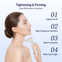 Nouvel appareil de beauté pour le cou à usage domestique, rajeunissement cutané par photons, 3 réglages de chaleur, 3 modes de massage pour le lifting, le raffermissement et la réduction des rides