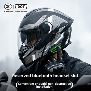 Nouveau <span class=keywords><strong>casque</strong></span> <span class=keywords><strong>de</strong></span> moto modulaire rabattable certifié 3C/DOT, double visière, coque ABS, <span class=keywords><strong>casque</strong></span> intégral <span class=keywords><strong>de</strong></span> course, sécurité, direct usine - Product Image 2