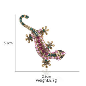 เข็มกลัดรูปจิ้งจกประดับเพชรพลอย งานแต่งงาน ลายดอกไม้บนหน้าอก รุ่น DK <span class=keywords><strong>Zx25</strong></span> แบบสั่งทำพิเศษ - Product Image 3