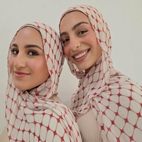 Hijabs à pois en modal personnalisés pour femmes musulmanes, longs foulards châles en modal tissé imprimé à pois