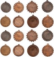 Cabochon en bois pendentif plateaux bricolage cordon en bois collier ébauches de base pour la fabrication de bijoux
