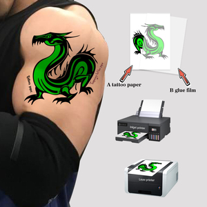 Papel para Tatuajes Temporales Impermeable al por Mayor, Tamaño A4, para <span class=keywords><strong>Impresora</strong></span> Láser e <span class=keywords><strong>Impresora</strong></span> de Inyección de Tinta, Pegatinas de Tatuajes Digitales DIY - Product Image 5