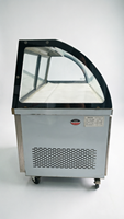 Vitrine chauffante pour aliments chauds en acier inoxydable avec verre incurvé pour supermarché et restaurant