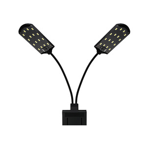 Lampe LED d'aquarium à double tête flexible, à intensité variable, spectre complet, pour la croissance des plantes, idéale pour les petits aquariums et les paysages aquatiques. - Product Image 2