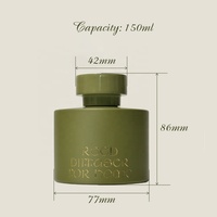 Vente en gros de flacons d'huile essentielle ronds de luxe de 150 ml, flacon en verre pour diffuseur de parfum, ensemble cadeau
