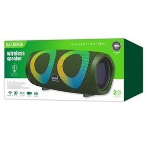 Haut-parleur Bluetooth Kakusiga 10W vert avec radio FM, utilisation portable en extérieur - Product Image 4
