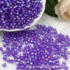 4mm Ab Iridescent Diamond Shaped Acrylic <b>Beads</b> For Jewelry Making Chaozhou - Product Image 3