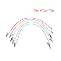 Chaîne en plastique de couleurs assorties avec clip en acier inoxydable Porte-bavoir dentaire