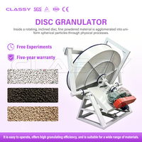 Équipement de granulation de disques d'engrais minéral et d'acide humique CLASSY