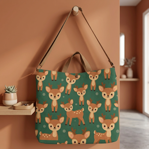 Bolsa de Lona Mediana con Patrón Geométrico, Linda y con Logotipo Personalizable, Asa de Largo Ajustable, para Uso Diario - Product Image 5